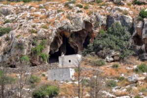 Kythira - jaskyne. Táto je cestou k Melidoni