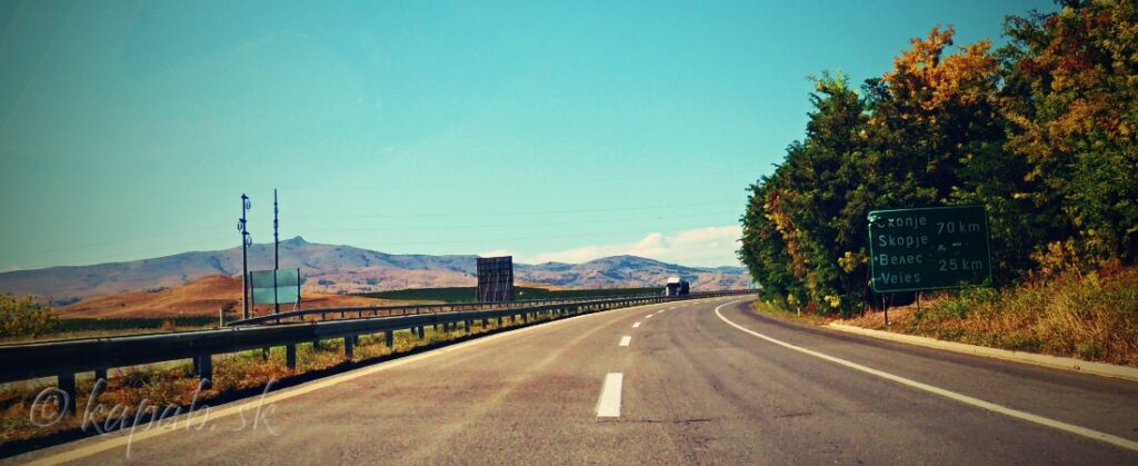 Cesta z Pargy do Predejane - diaľnica v Macedónsku DFYROM