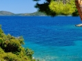Ostrov Alonissos, pohľad zo štúdií v Agios Petrose.