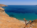 Pohľad na more z cesty nad plážou Grias Pidima
