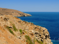 Pohľad na more z cesty nad plážou Grias Pidima