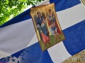 Areopoli, zástava s archanjelmi Gabrielom a Michalom.