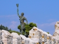 Nafpaktos - socha Georgea Anemoyiannisa pripomínajúca boj za oslobodenie spod područia Osmanskej ríše.