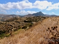 Vrch Exombourgo, pohľad od západu, Tinos