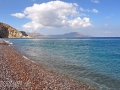 Pokojné more na pláži Firi Ammos Kalamos na Kythire
