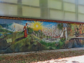 Edessa - maľba ba budove pri parku Kioupri