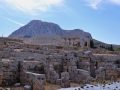 Starý Korint, Archaia Korinthos, ruiny mestského centra a pohľad na pevnosť Akrokorint