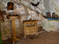 Interiér kostolíka Panagia v skale