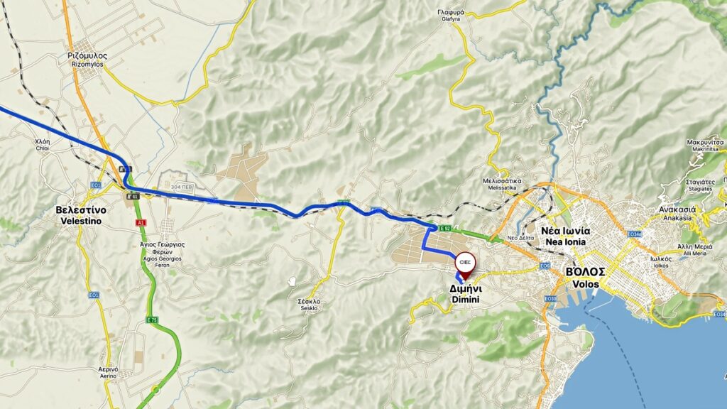 Mapa cesty k Dimini Mapa cesty k Dimini